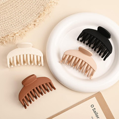 DEEKA 4 PCS Double Row Teeth Hair Claw Clips 2.5″ Medium Hair Clips for Thin Hai