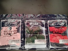 Scoop Silk Scrunchie Set 100% Silk, Three Set Lot