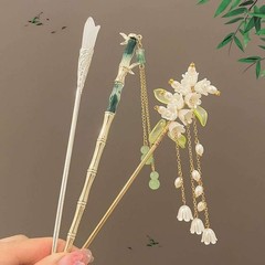 Birthday Gift | Jade Floral & Butterfly Hair Accessory – Vintage Oriental Style
