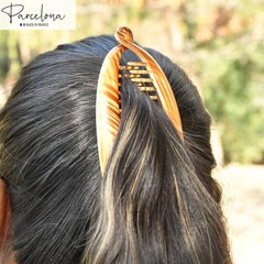 Parcelona French Large 5.5″ Celluloid Ponytail Holder Banana Hair Clip for Women