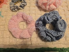 Set Of 6 New Handmade Crocheted Hair Ties