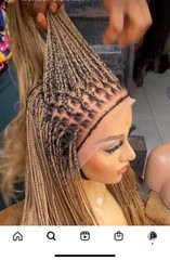 Box Braided Wigs for Black Women Box Braids Lace Front Wigs Synthetic Crochet