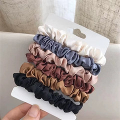 6Pcs Satin Hair Scrunchies for Women – Softer than Silk Scrunchies for Hair | Sa