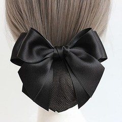 4pcs Women Hair Clips with Bowknot Hair Bun Cover Barrettes Net Snood Hairnet…