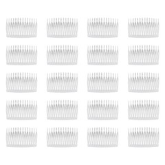 20 Pack Clear Small Plastic Hair Side Comb with Long Teeth Thin Fine Gray Hair P