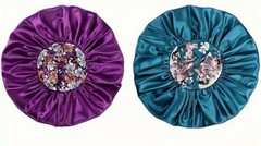 Hair Bonnet 5 PC Soft Satin With Elastic Band Hair Protection US Seller