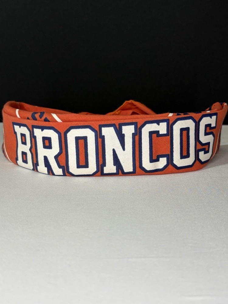 Orange Brandies Broncos Logo Adjustable Sports Bandana Headband Unisex Fabric