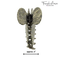 French Amie Thin Oval Large 4 1/4” Handmade Celluloid Jaw Hair Claw for Women