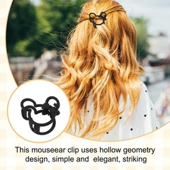 30 PCS Mouse Lady Thick Hair Barrette Mouse Lady Thin Thick Curly Vintage ABS Re