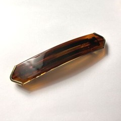 Vintage Metal End Barrette Hair Clip Women Long Rectangle Made in France Japan