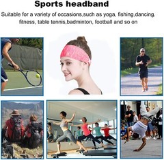 Workout Headbands for Women Men Sweatband Yoga Wide Headband Sports Sweat Bands