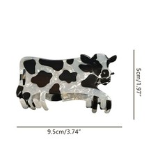 Novelty Cow Claw Clips,Acrylic Hair Clip for 1 Count (Pack of 1),