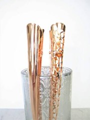 Rose gold filigree flower or plain alligator hair claw clip clamp