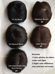 Virgin Human Hair Topper Toupee for Women,6.3″x6.3″Double Drawn Silk Top,12″~18″