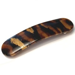 Delsol Barrette Women’s Marbled Spotted Patterned Long Hair Clip Made in France