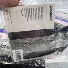 (10) Pop band Pink Purple Black Unicorns No Dent Knotted Ponytailers 4 Hair Ties