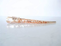 Rose gold filigree flower or plain alligator hair claw clip clamp