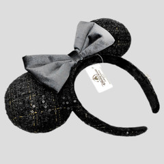 Japan Tokyo Disney- Parks Black Ribbon Minnie Ears Mickey Mouse HeadBand Gifts