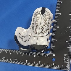 Cowboy Western Boot Acrylic Claw Hair Clip