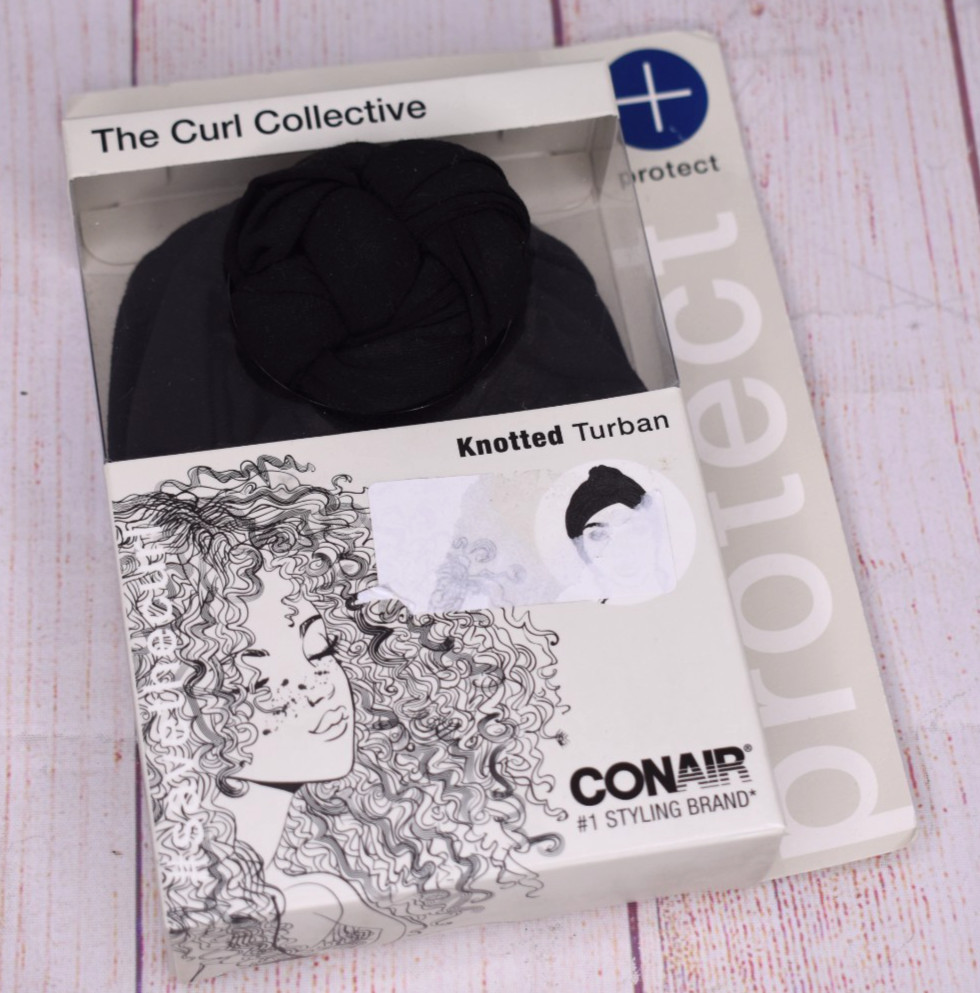 Conair The Curl Collective Knotted Turban Black NEW NIB (BOX WEAR)
