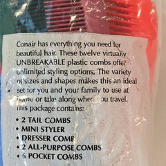 Vintage Expressions Unbreakable Classic Family Comb Set – 2 Pkgs of 12 Multi