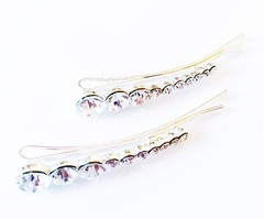 USA SELLER Crystal Hair Clip Bobby Pin Rhinestone Simple Wedding Clear