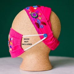 Button Embroidered Headband Hand Made in Guatemala