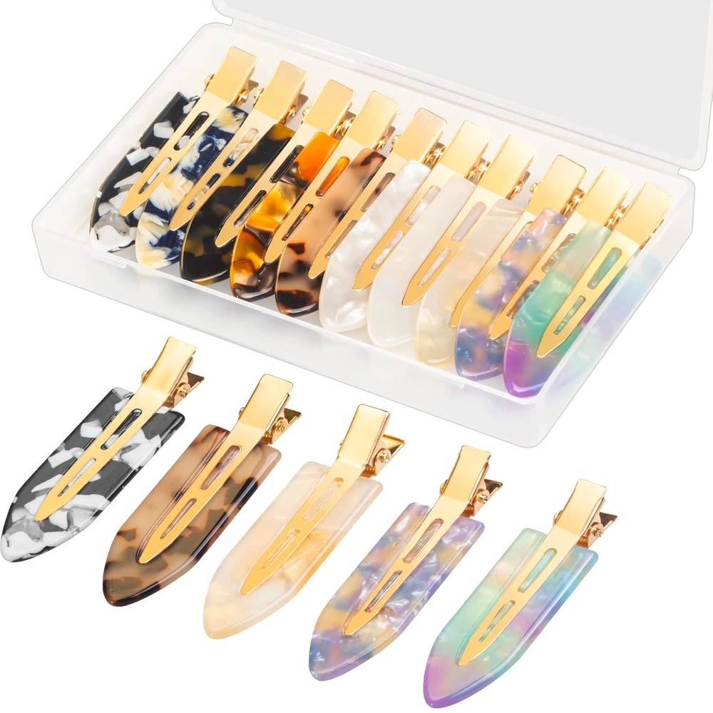 10 Pcs No Bend Hair Clips for Women Styling Sectioning, 2.7″ No Crease Bangs