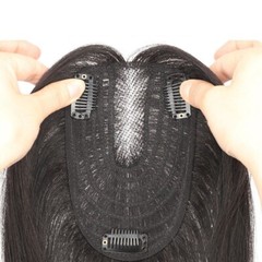 3.5″x5.5″Thin Swiss Center Parting 100% Human Hair Topper for Women Clip in 10″