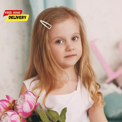 10 Pcs Double Grip Hair Clips, Metal Snap Hair Clips Hair Barrettes for Women H