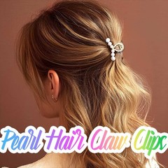 CASDRE Metal Pearl Hair Clips Rhinestone 1 Count (Pack of 1), & Crystal