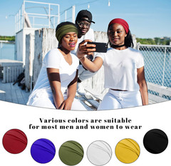 6 Pieces Dreadlock Bands Sleep Shower Cap for Men Unisex Spandex Long Head Tube