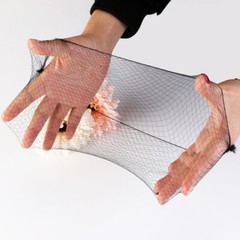 100pcs Invisible Hair Net Black Hair Net Mesh Mesh Hairnet for Women Adults Men
