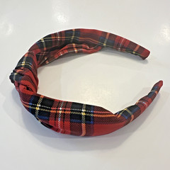 NWOT J. Crew Factory Plaid Knot Headbands Lot 2 NEW Holiday Christmas Red White