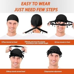 1/2/4 Pieces Satin Lined Turban Silky Head Wraps for Men, Halo Turban Men Turban