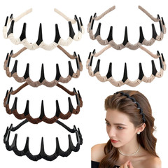 6 Pcs Zig Zag Headbands Non Slip Wavy Comb Hairbands for Women Teens Men