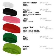 Couver Premium Quality Terry Solid Color Headband / Sweatband – 1 Piece