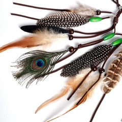 Native American Feather Boho Headband for Women Festival Costumes Head Dress
