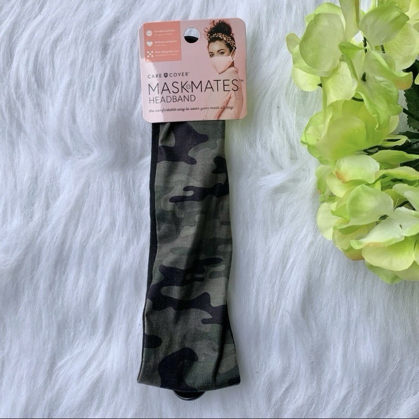 Camouflage Mask Mates NWT StretchyNon-Slip Grips Stretchy Headband