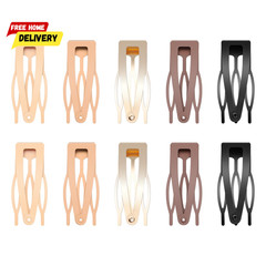 10 Pcs Double Grip Hair Clips, Metal Snap Hair Clips Hair Barrettes for Women H