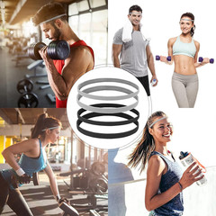 Sibba 4 Pieces Athletic Sports Headband Elastic Thin Hair Bands Non Slip Silicon