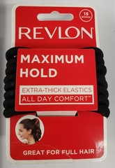 *Revlon Max. Hold Extra-Thick Elastics All Day Comfort Great for Full Hair 15 CT