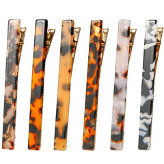 Cobahom Tortoise Shell Leopard Duckbill Acrylic Hair Clips and Barrettes for Wom