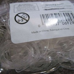 50 Goody Value Pack Clear Ouchless No Metal Small Poly Elastic Hair Bands Pouch