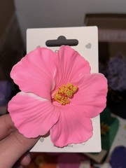 6 PCS 4 Inch Hawaiian Hibiscus Flower Hair Clips Artificial Accessories