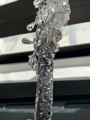 Handmade Winter Crystal Bird Headband – Elegant Sparkly Hairpiece 1 Of A Kind