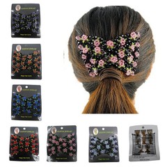 Women’s Fashion Magic Hair Comb Slide Easy Double Beads Hair Comb Clip Stretchy