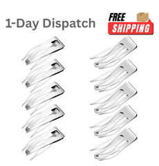 Chinco 24 Pcs Double Grip Hair Clips Metal Snap Clips Silver 2 Inch Barrettes
