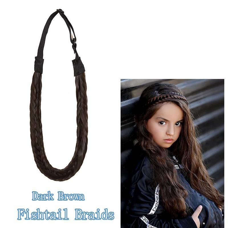 Chunky Braided Headband Hairpiece Wrap Plaited Hairband Hair Extension Hairwear