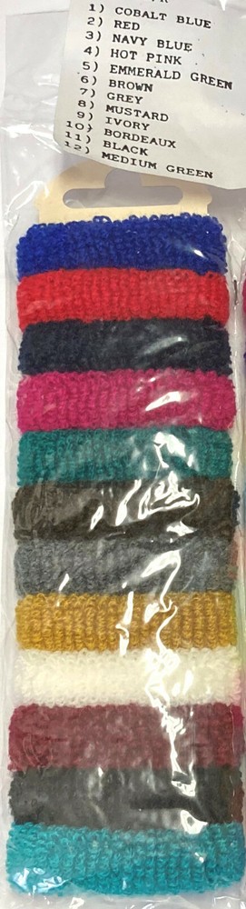 Red Hill Girl Ponytail Holder Elastic Hair Tie Band Color Pack VTG Made in Italy